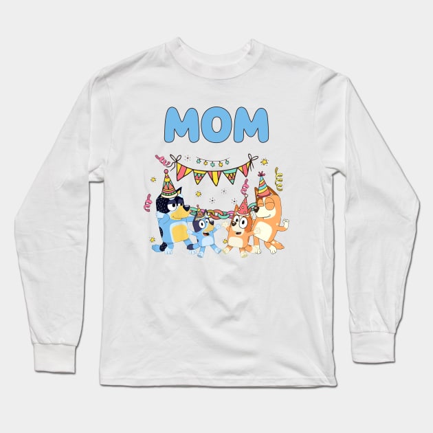 Bluey and Bingo mom Long Sleeve T-Shirt by Justine Nolanz